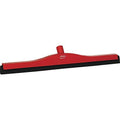 Vikan 77544 Fixed Head Floor Squeegee | 24" Red Neoprene Foam Rubber