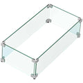MESIDA Fire Pit Glass Wind Guard – 31x12x6 Tempered Glass Flame Shield