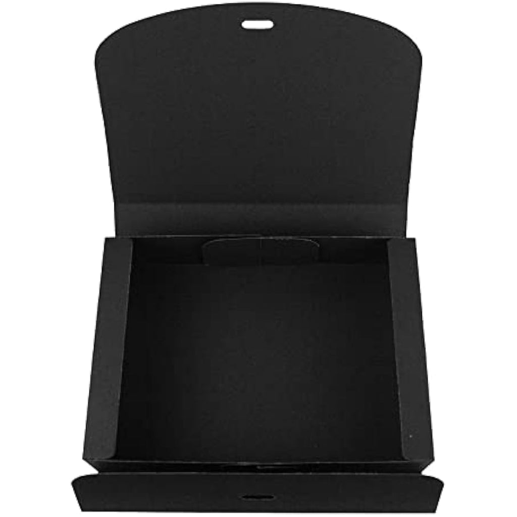 Jolof Store Black Kraft Gift Boxes with Ribbon - Pack of 12 (24x19x7cm)