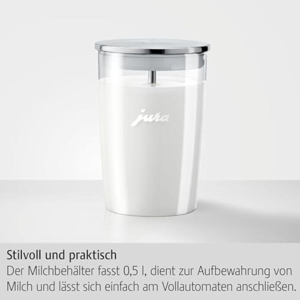 Jura Glass Milk Container – 0.5L Dishwasher Safe Coffee Accessory