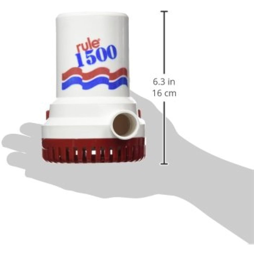 Rule 1500 GPH Non-Automatic Bilge Pump - 12V Marine Water Pump