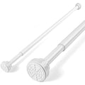 Stainless Steel Tension Shower Curtain Pole, 83-130cm, White