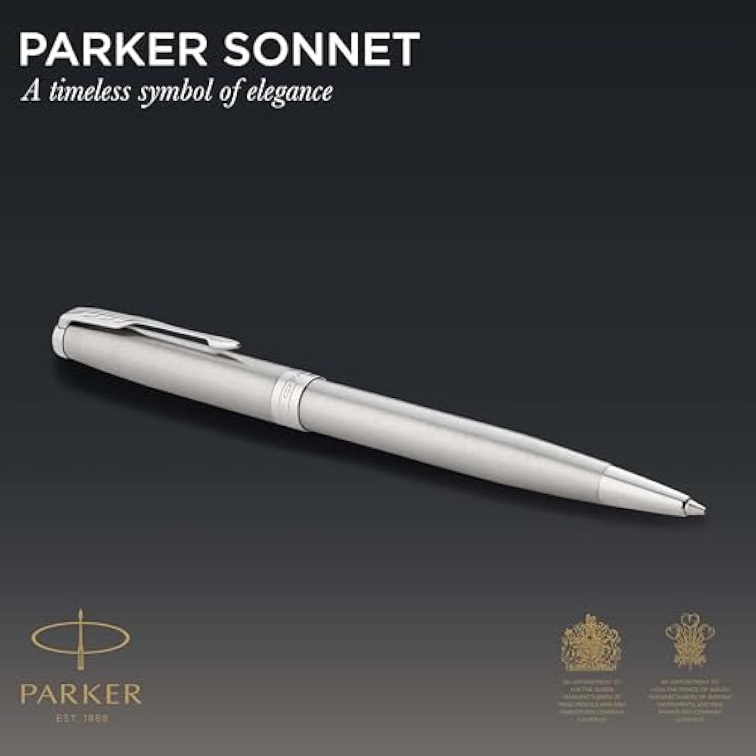 Parker Sonnet Ballpoint Pen – Stainless Steel with Palladium Trim