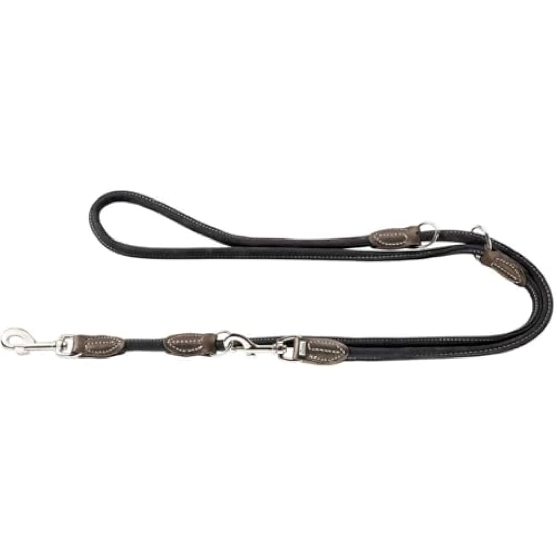 Hunter Nubuck Leather Adjustable Dog Lead – Round Stitched Hunting Leash