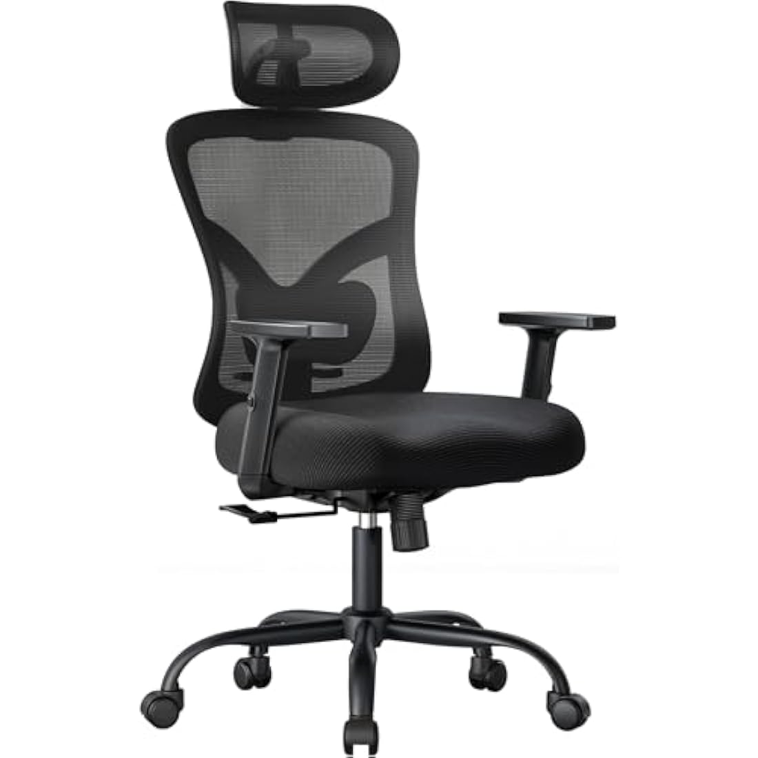 NOBLEWELL Ergonomic Mesh Office Chair | Adjustable Lumbar Support – Black