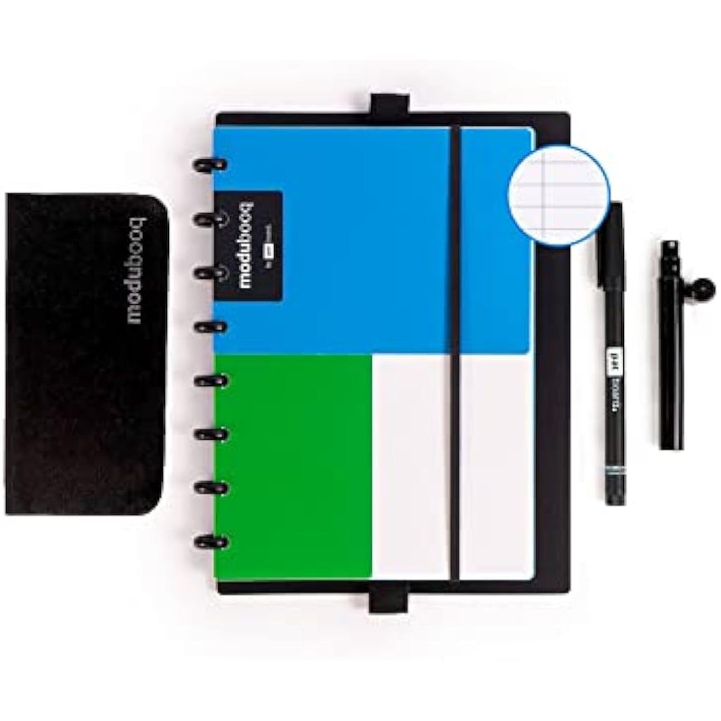 Modubooq A5 Reusable Smart Notebook – Modular Discbound Lined Pages