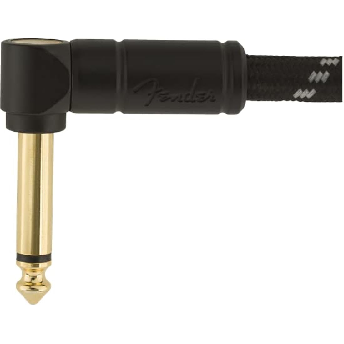 Fender Deluxe Instrument Cable | 10ft Black Tweed Braided Shielding