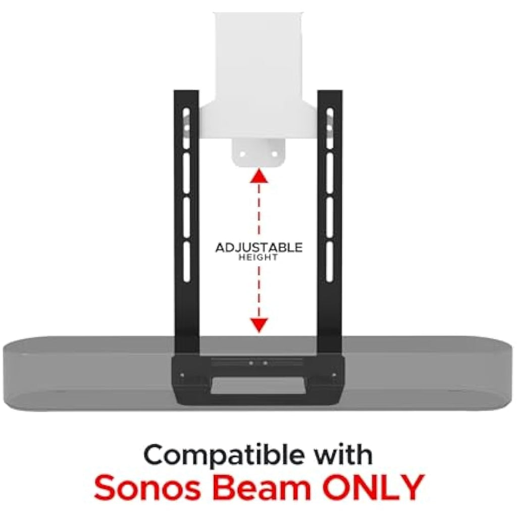 Soundbass TV Mount for Sonos Beam Gen 1 & 2 | VESA Bracket, Black