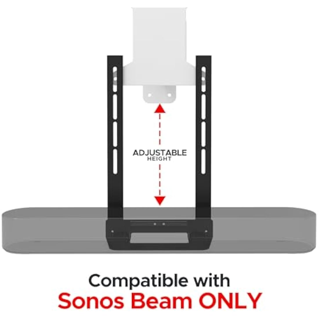 Soundbass TV Mount for Sonos Beam Gen 1 & 2 | VESA Bracket, Black