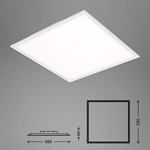 Briloner Leuchten LED Ceiling Panel – Square White 59.5cm 38W Light