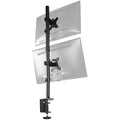 Vivo Dual Vertical Monitor Stand | Heavy Duty Stacked Mount for 13-32"