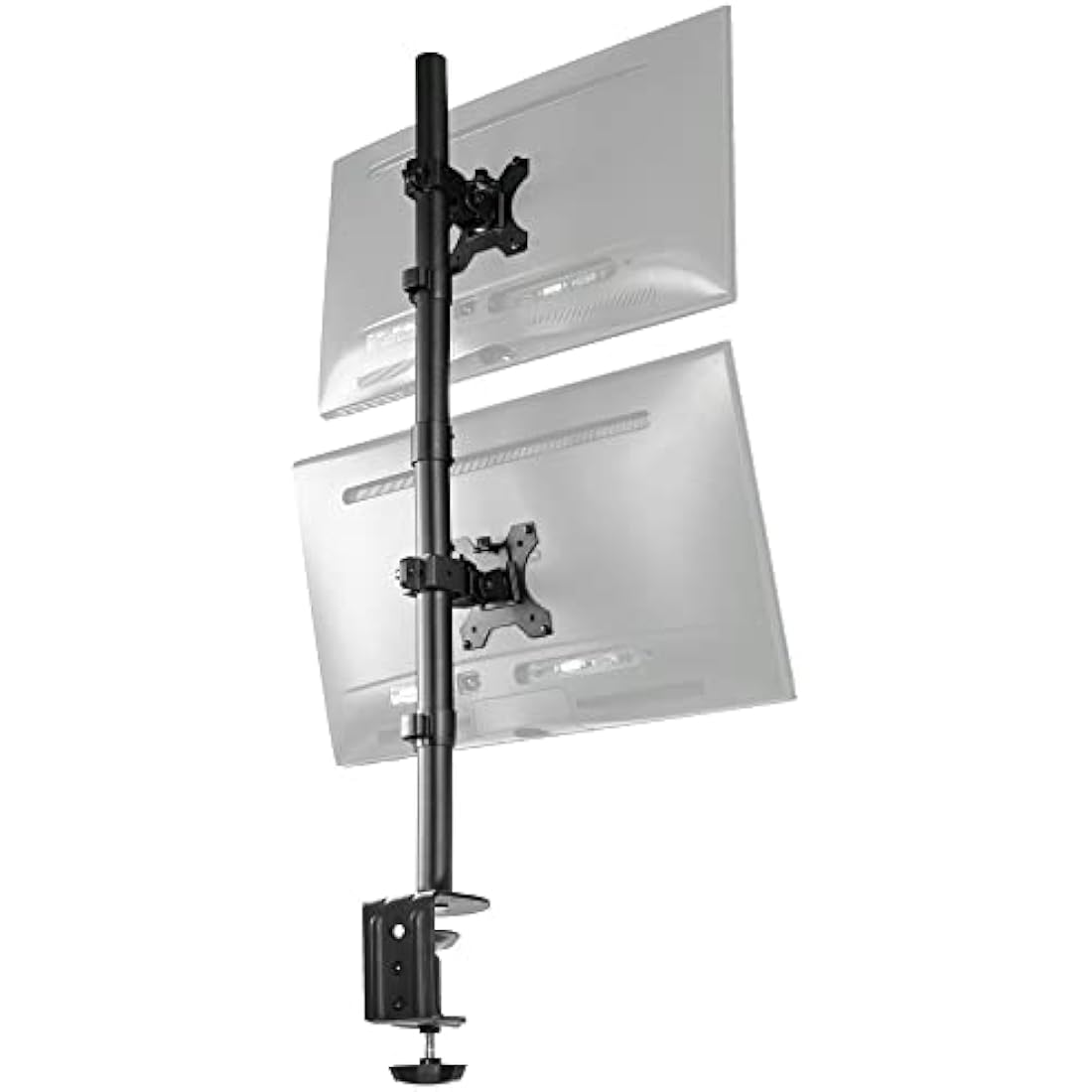 Vivo Dual Vertical Monitor Stand | Heavy Duty Stacked Mount for 13-32"