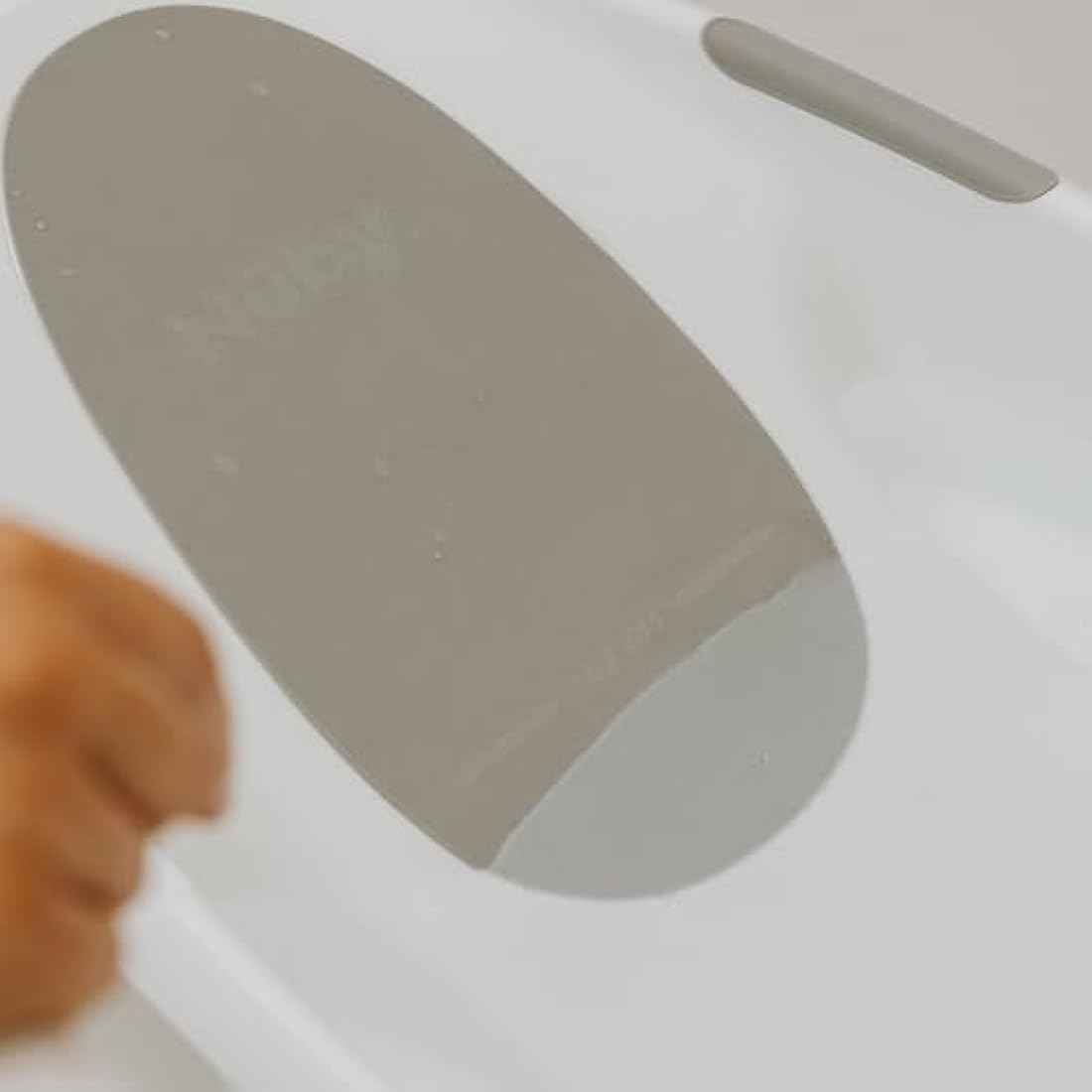 Nuby Baby Bath Tub with Anti-Slip Support and Soft Headrest - White
