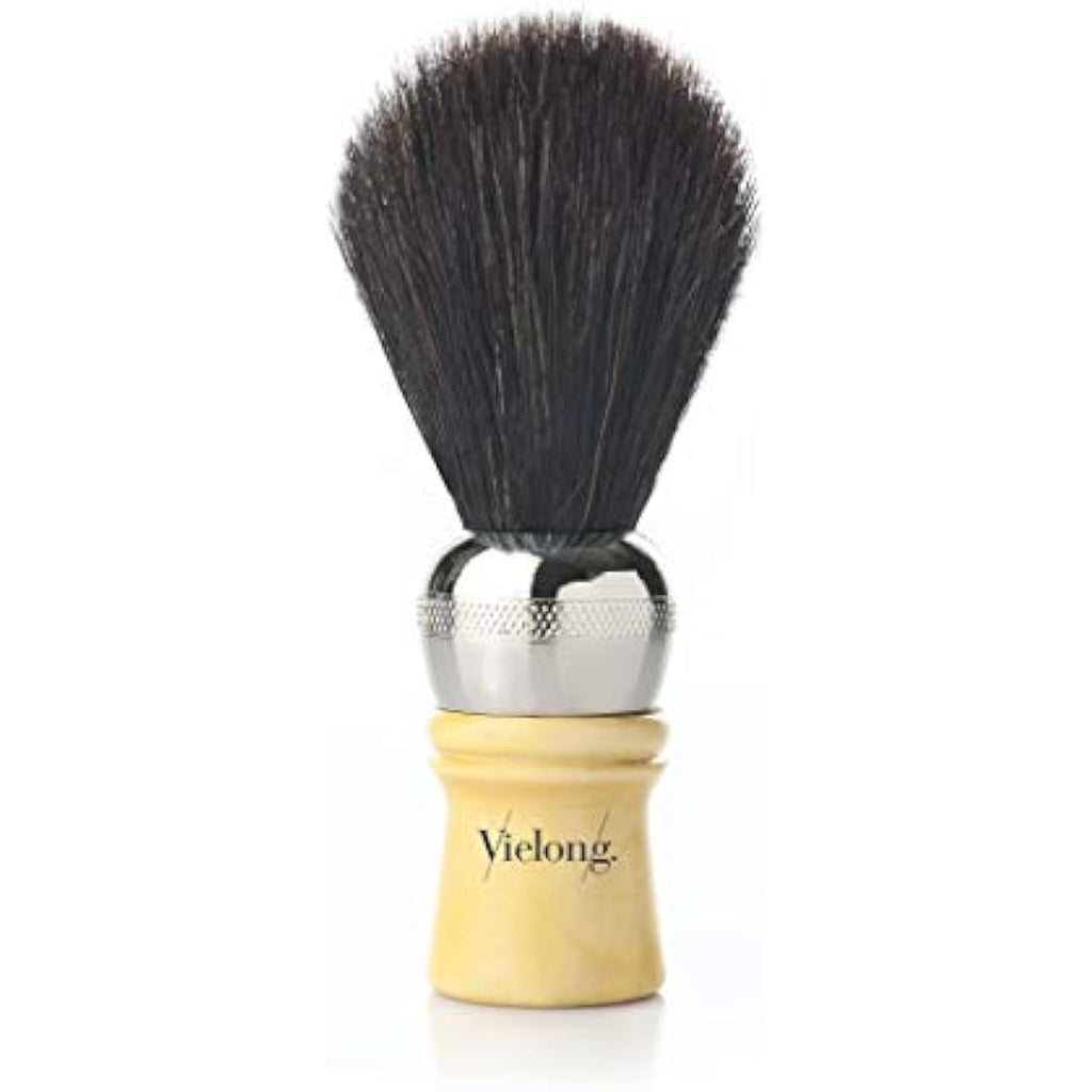 Vielong Black Horse Hair Shaving Brush – Traditional Grooming Tool
