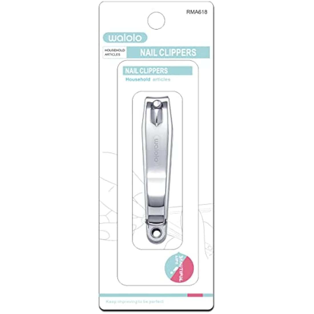 Walolo Heavy Duty Stainless Steel Nail Clipper for Men and Women