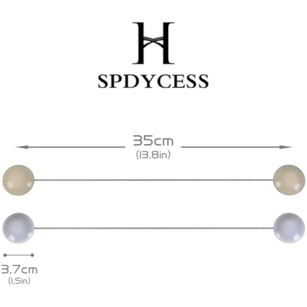 SPDYCESS Magnetic Curtain Tiebacks - 4 Pack Cat-Eye Drape Holders, Beige