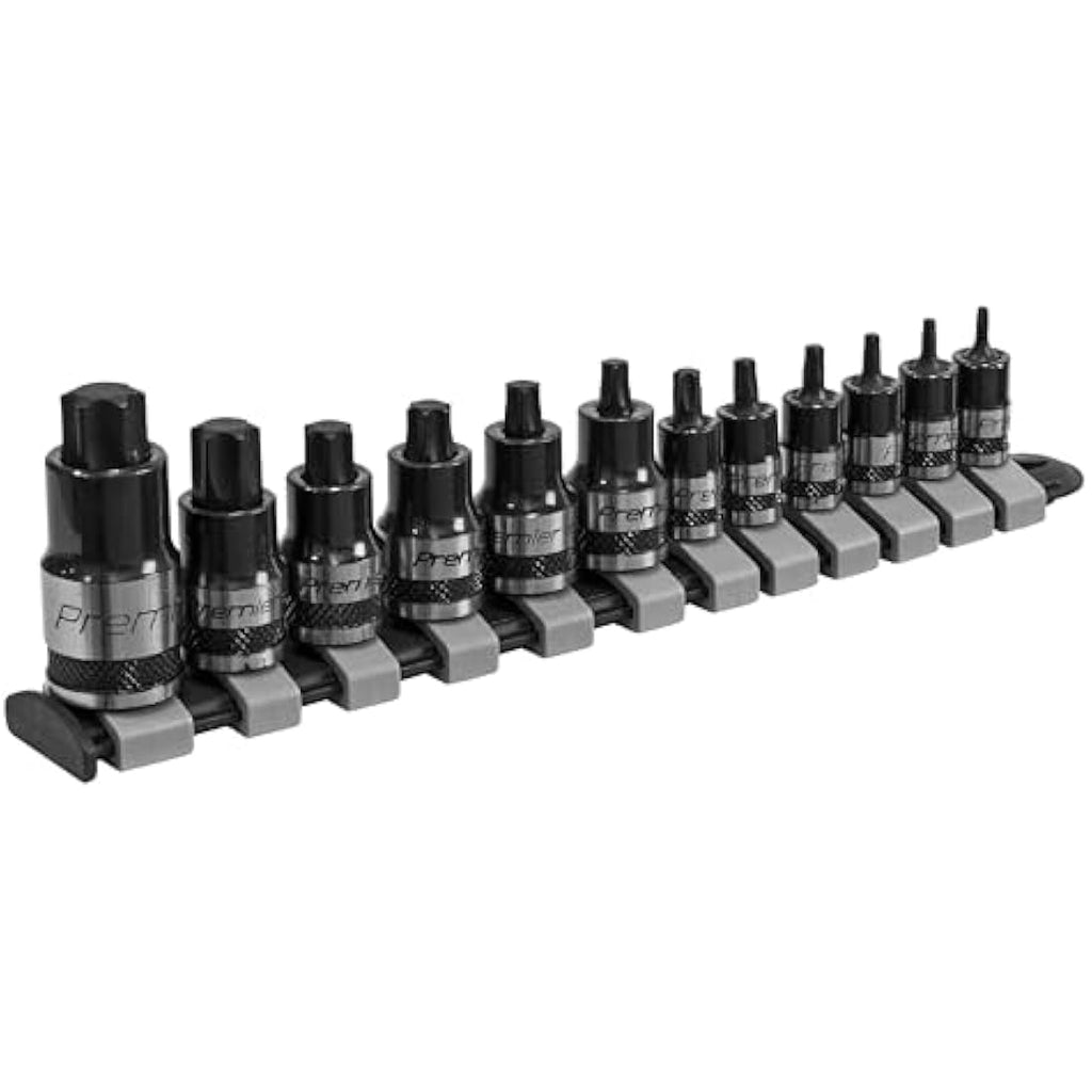 Sealey 12pc Stubby TRX-Star Socket Bit Set | 1/4, 3/8 & 1/2 Sq Drive