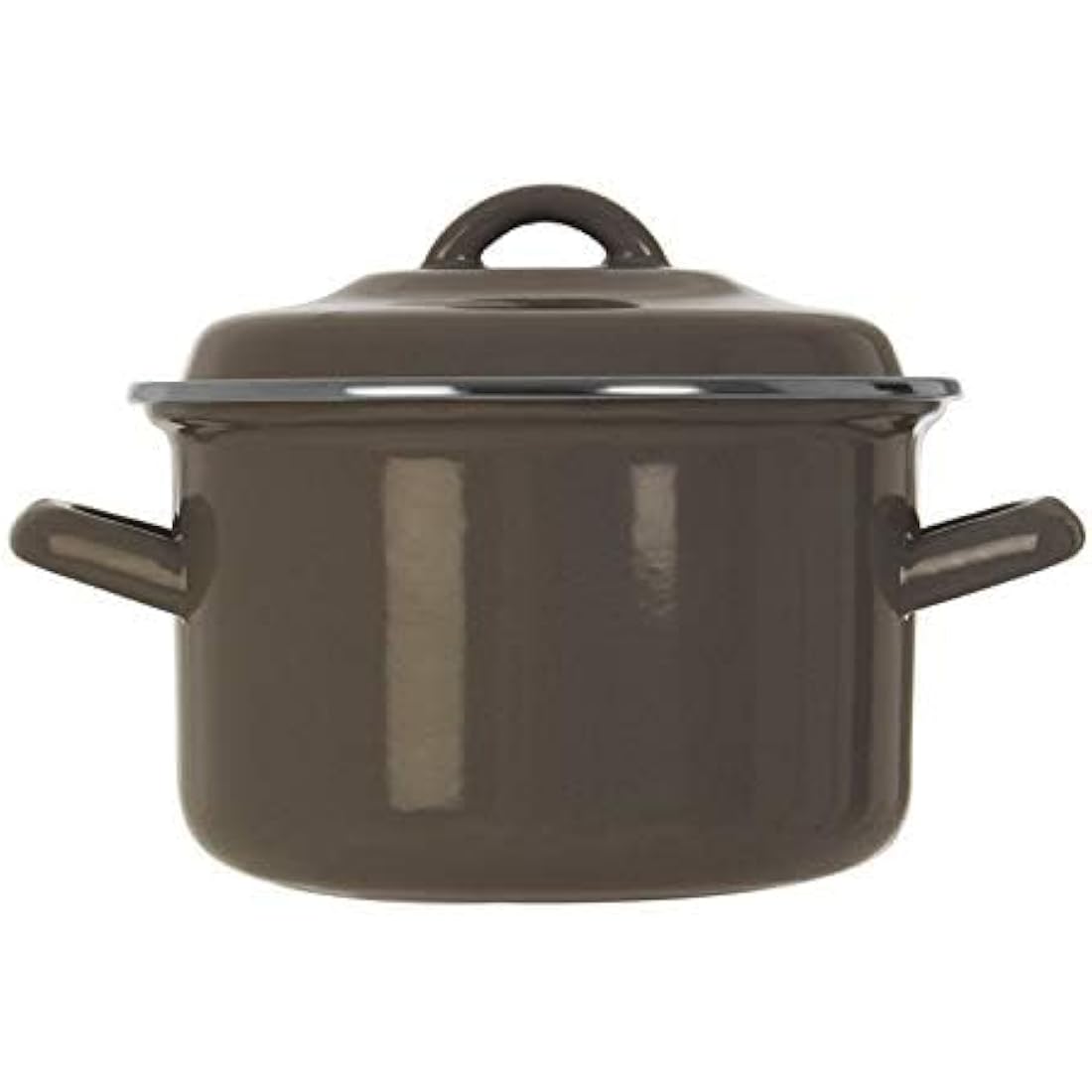 Jolof Store Enamel Casserole Dish with Lid – 2L Grey Cooking Pot
