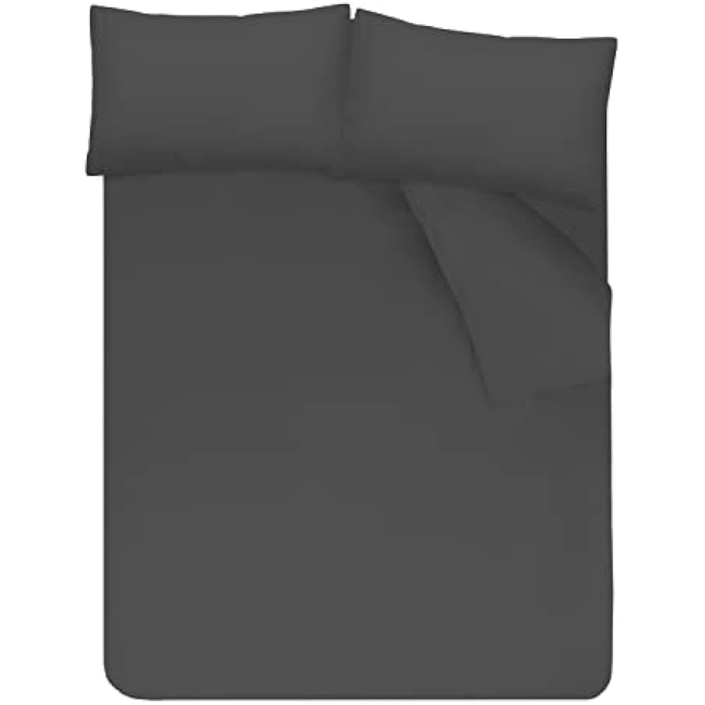 Jolof Store Velvet Cuff Charcoal Grey King Duvet Cover Bedding Set