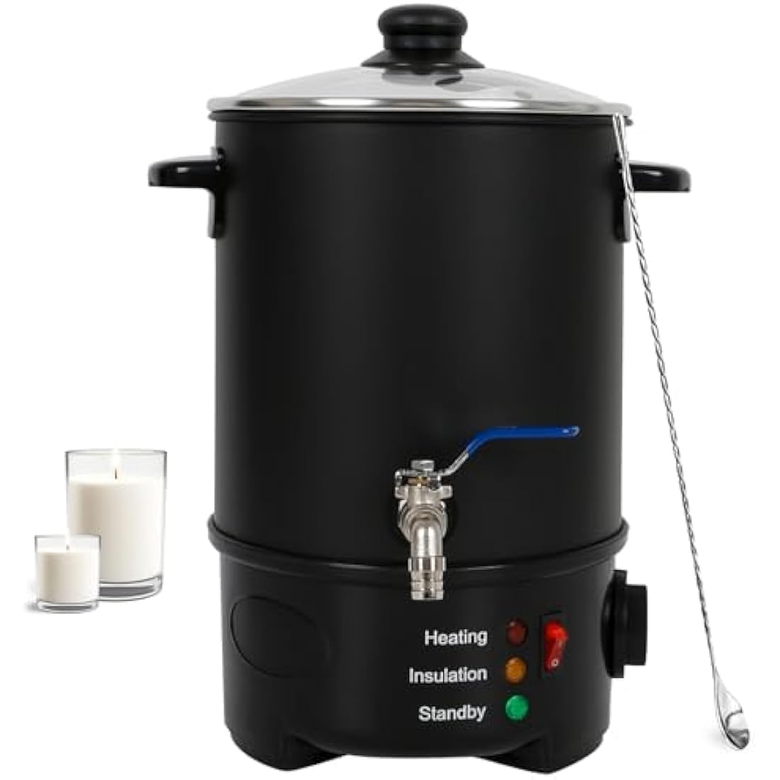 6L Electric Wax Melter – 1000W Candle Making Pot with Spout