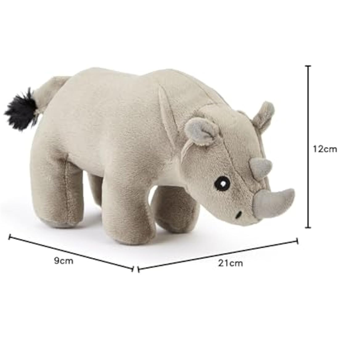 Jolof Store Rhino Plush Stuffed Animal – Soft Washable Toy (15cm)