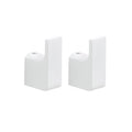 Gedy G-Kuala Lumpur White Single Towel Hangers | Brass & Glass - 2 Pack