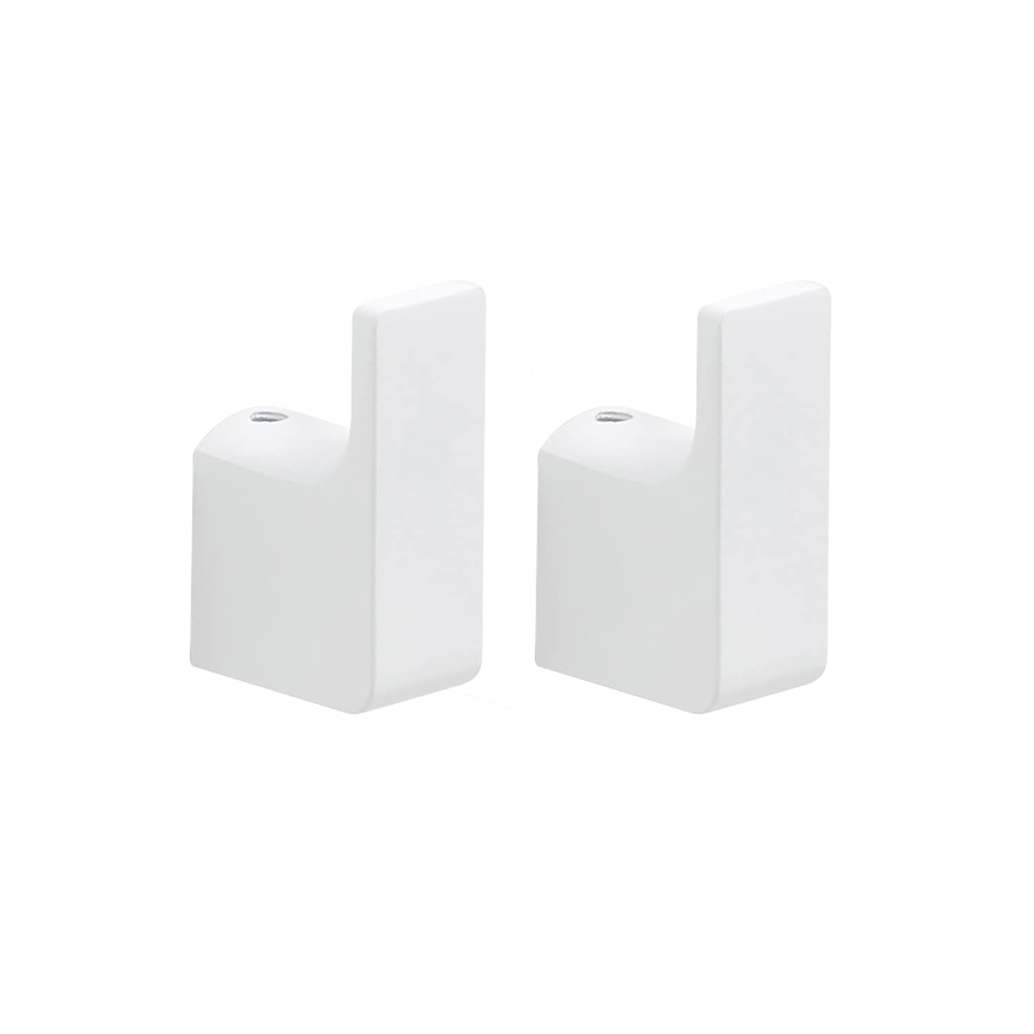 Gedy G-Kuala Lumpur White Single Towel Hangers | Brass & Glass - 2 Pack