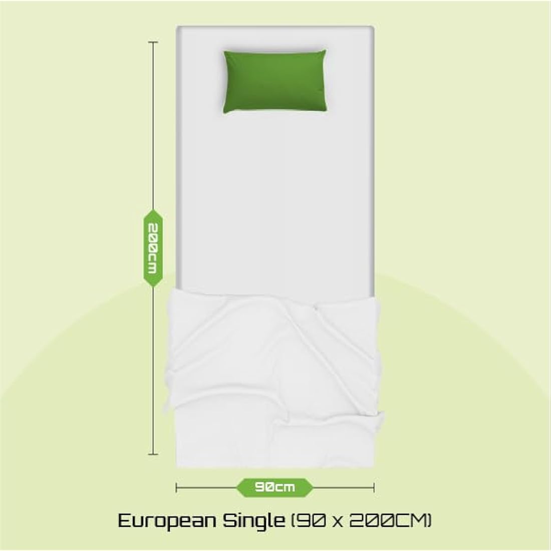 Starlight Beds European Single Memory Foam Sprung Mattress – 90x200cm