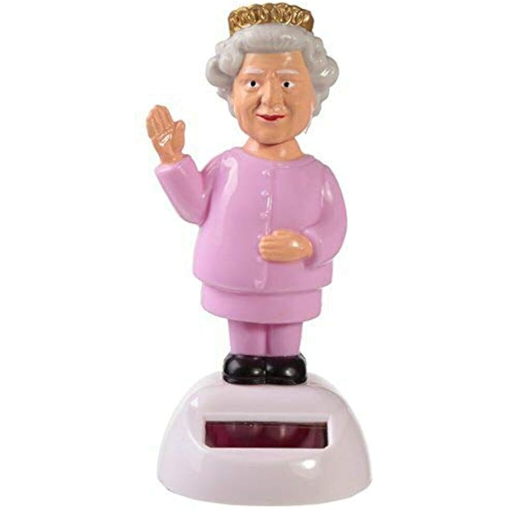 Puckator Queen and Corgi Solar Pals – Set of 2 Dancing Dashboard Figures