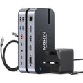 MOKiN 15-in-1 USB C Docking Station | Quad Monitor 4K & 65W Power Adapter