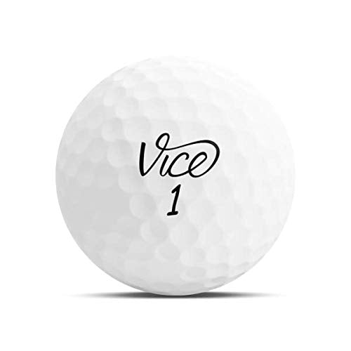 Vice Golf Pro Soft Golf Balls – 3-Piece Urethane, Matte White (12 Pack)