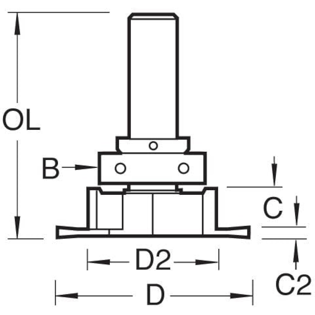 Trend CraftPro Aquamac 21 Recesser Router Bit | 1/2 Inch Shank | C207X1/2TC