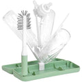 Ubbi Baby Bottle Drying Rack and Cleaning Brush Set, Sage – 4 Pieces