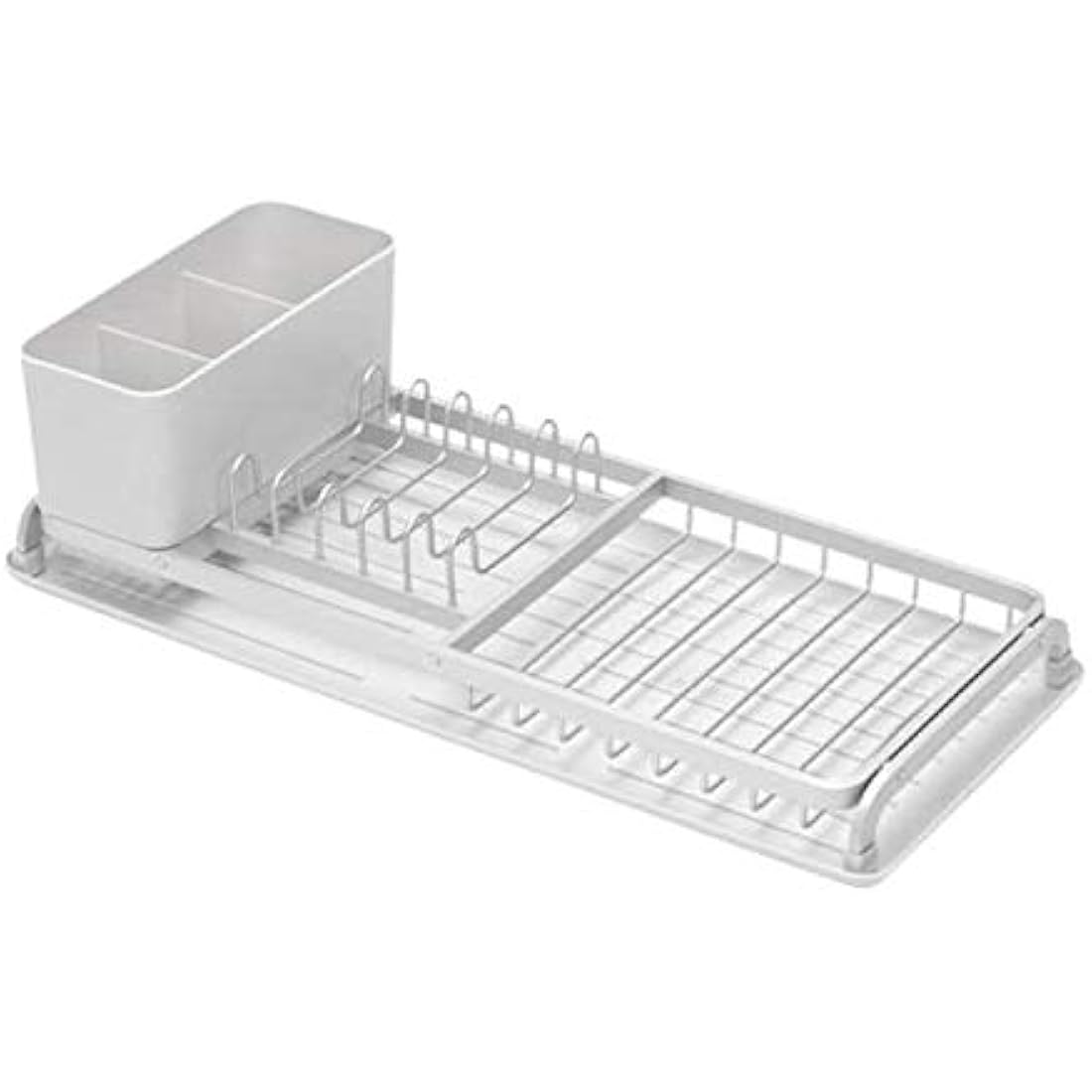 Brabantia Compact Dish Drying Rack | Aluminium with Cutlery Basket
