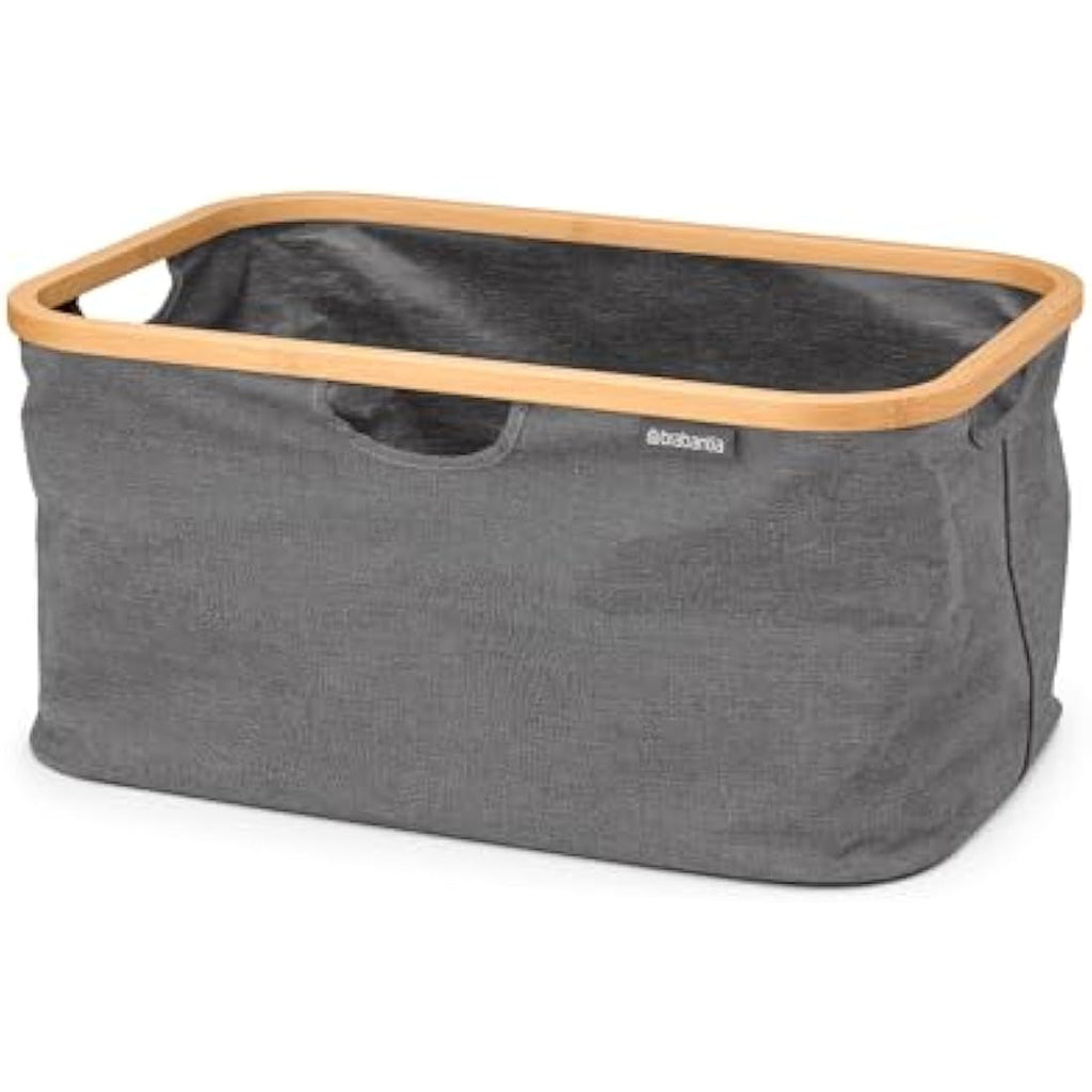Brabantia Foldable Laundry Basket – 40L Water Resistant Hamper, Pepper Black