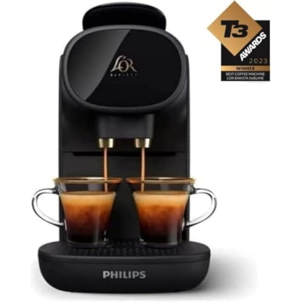 L'OR Barista Sublime Coffee Machine by Philips - Double Shot, Black