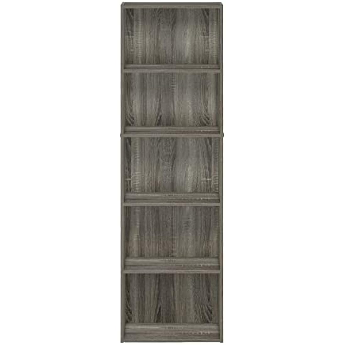 Furinno Luder 5-Tier Open Shelf Bookcase – French Oak Storage Unit
