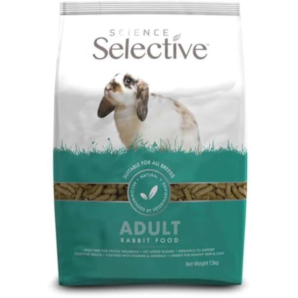 Science Selective Adult Rabbit Food – High Fibre & Digestive Health 1.5kg