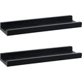 PHOENANCEE 43cm Solid Wood Floating Shelves - Rustic Wall Ledge, Set of 2