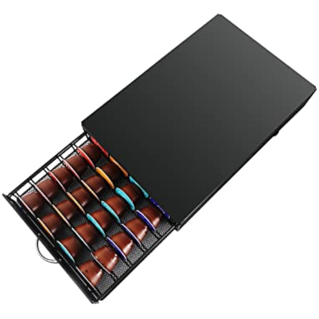 Coffee Pod Holder – 40 Capsule Metal Storage Drawer for Dolce Gusto