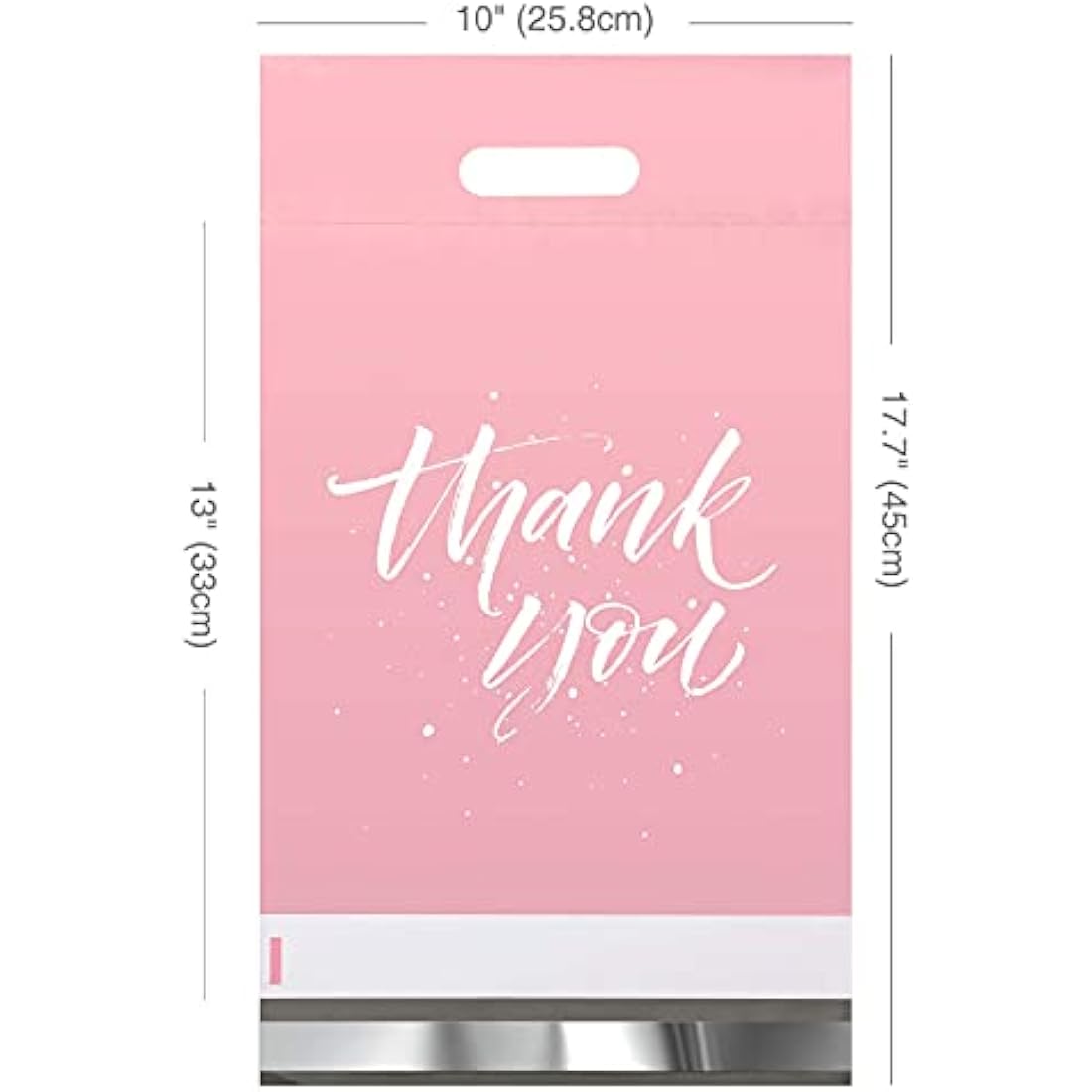 Switory Pink Poly Mailers with Handle | 10x13 Self-Seal Shipping Bags