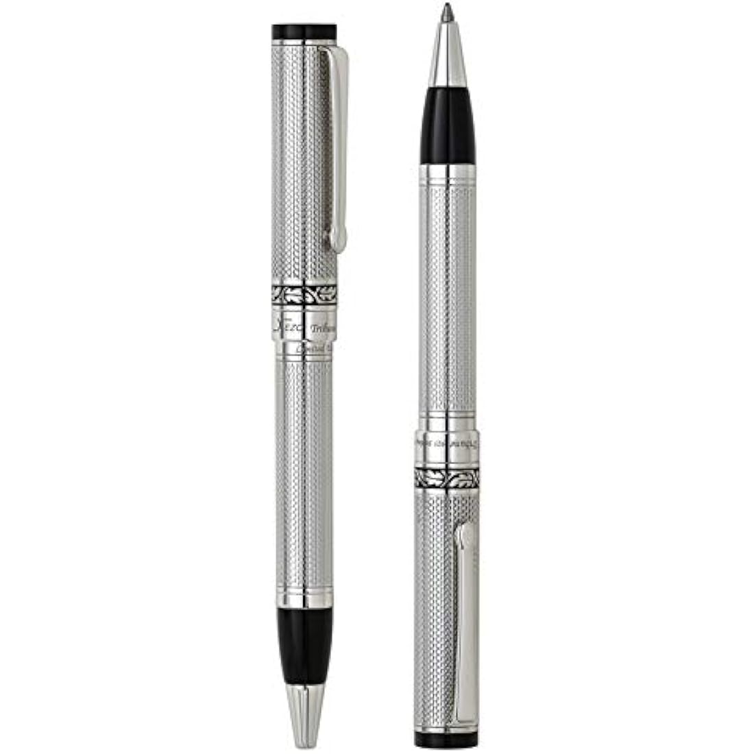 Xezo Tribune Ballpoint Pen | Solid Sterling Silver & Platinum Plated