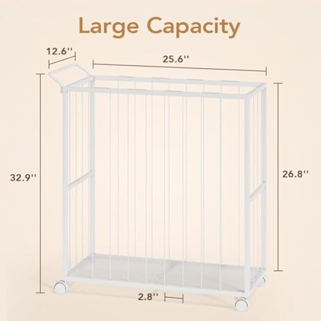 BBLIKE Stuffed Animal Zoo Storage - Large Metal Toy Organizer with Wheels