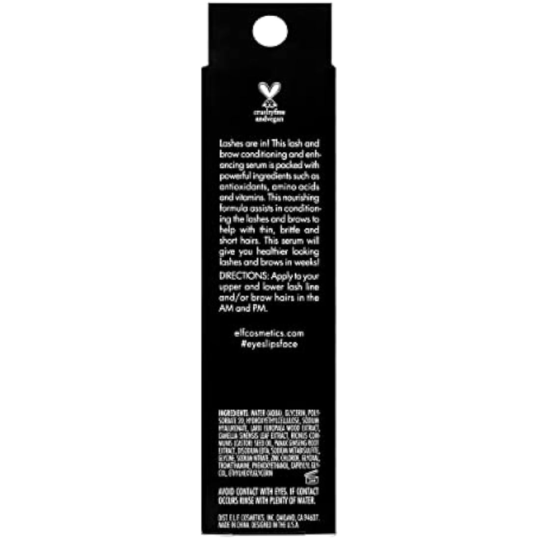 e.l.f. Amp'd Lash & Brow Serum – Nourishing Vegan Eyelash Enhancer