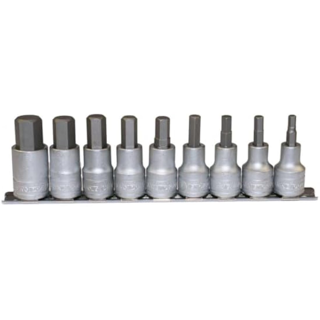 Teng 1/2-inch Metric Hex Bit Socket Set – 9 Piece Chrome Vanadium Rail