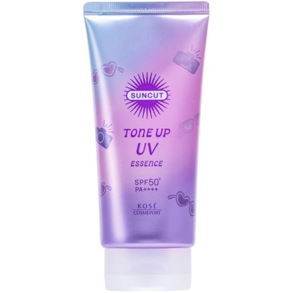 Kose SUNCUT Tone Up UV Essence Lavender SPF50+ Sunscreen - 80g