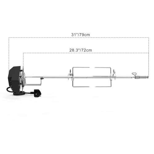 Onlyfire Stainless Steel Grill Rotisserie Kit for Weber Spirit 200/300