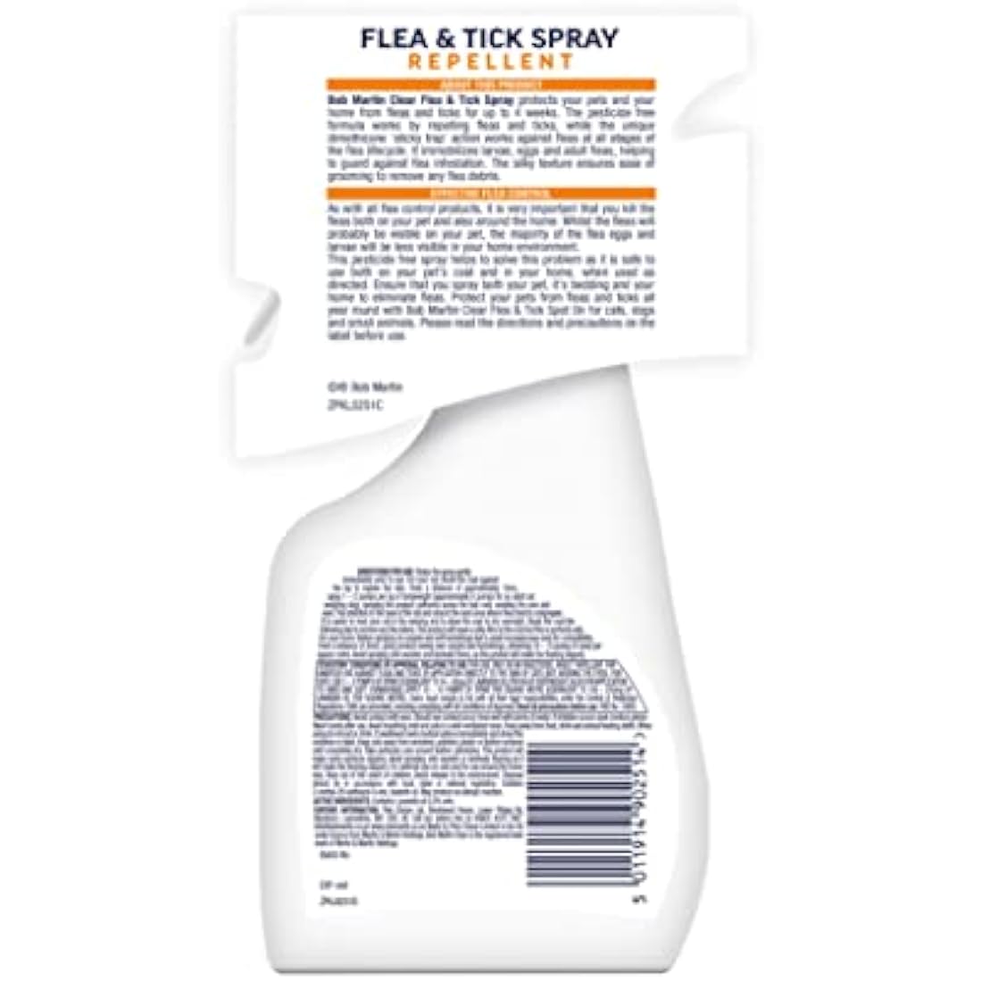 Bob Martin Clear Flea & Tick Repellent Spray for Home and Cats - 300ml