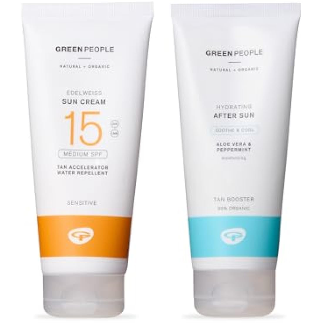 Green People Organic SPF15 Sun Cream & After Sun Set - 2x200ml