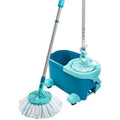 Leifheit Clean Twist Disc Mop Ergo Mobile Set | Wheeled Spin Mop